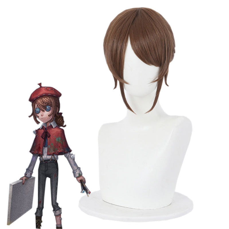 Game Identity V Edgar Valden Brown Short Cosplay Wigs