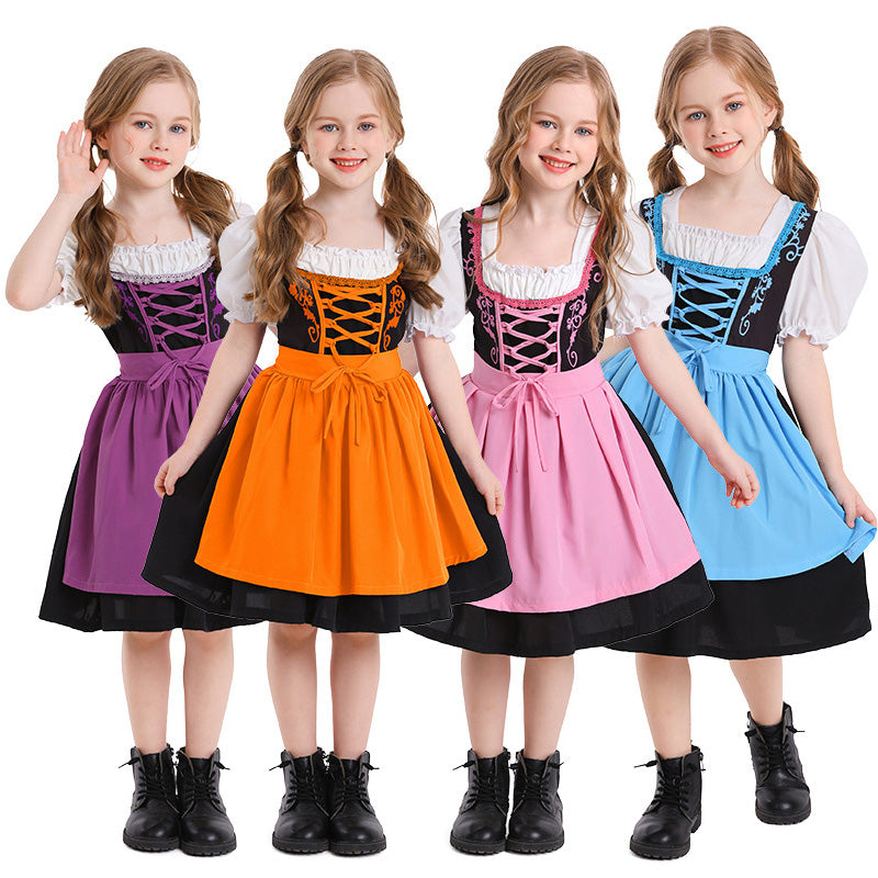 Medieval Farm Beer Festival Kids Halloween Dress Cosplay Costumes