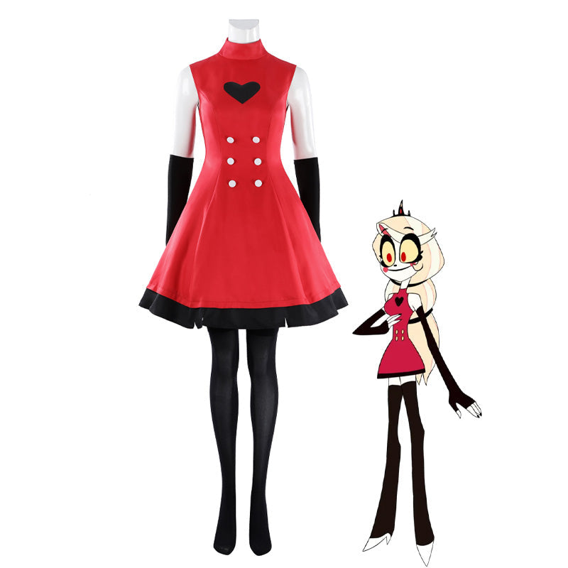 Hazbin Hotel Charlie Morningstar Red Dress Cosplay Costumes