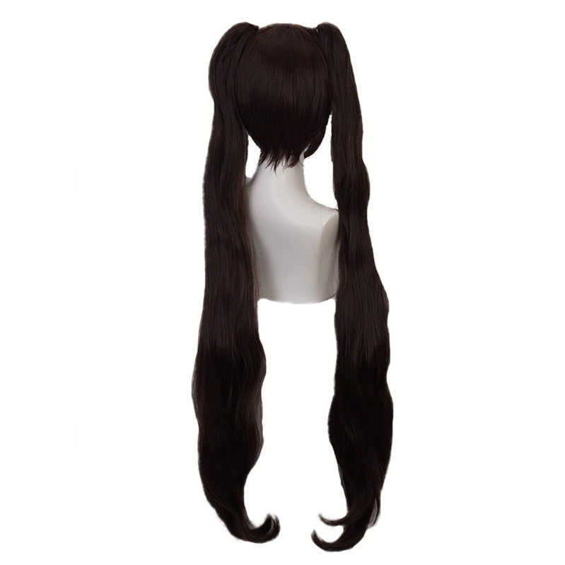 Game Nekopara Chocola Long Straight Brown Cosplay Wigs