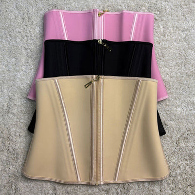 13 Bone Sports 2 Latex Abdominal Waist Trainer Women Corset Shapewear Waist Cincher Body Shaper Zipper Fajas Hourglass Waist Slimming Belt