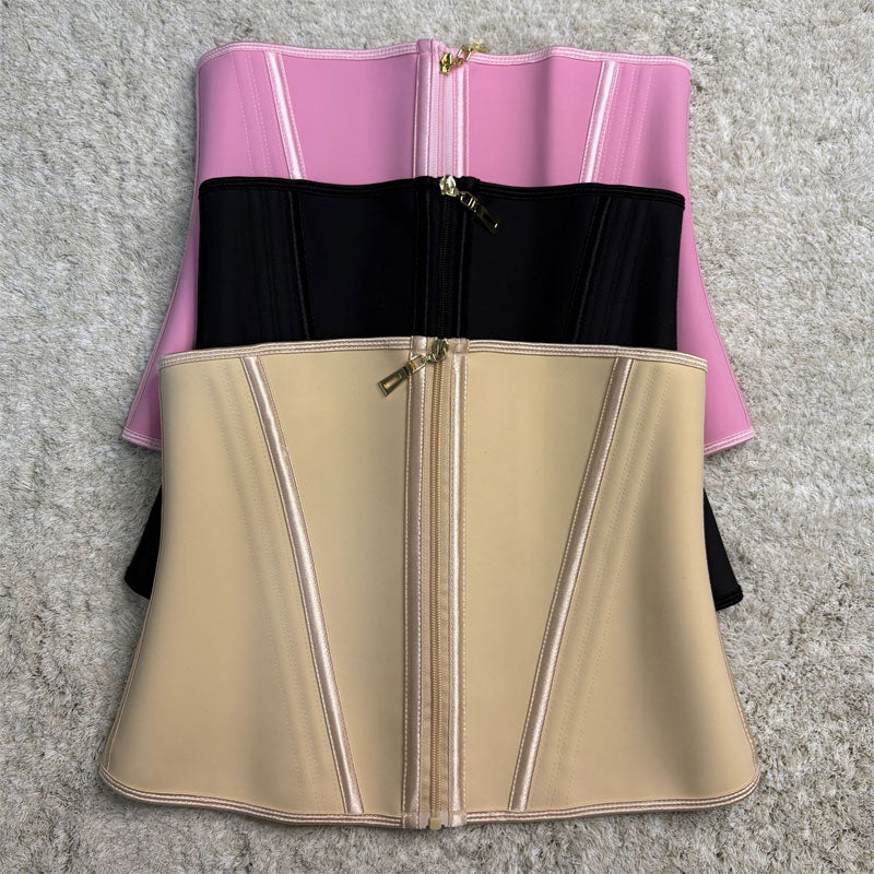 13 Bone Sports 2 Latex Abdominal Waist Trainer Women Corset Shapewear Waist Cincher Body Shaper Zipper Fajas Hourglass Waist Slimming Belt