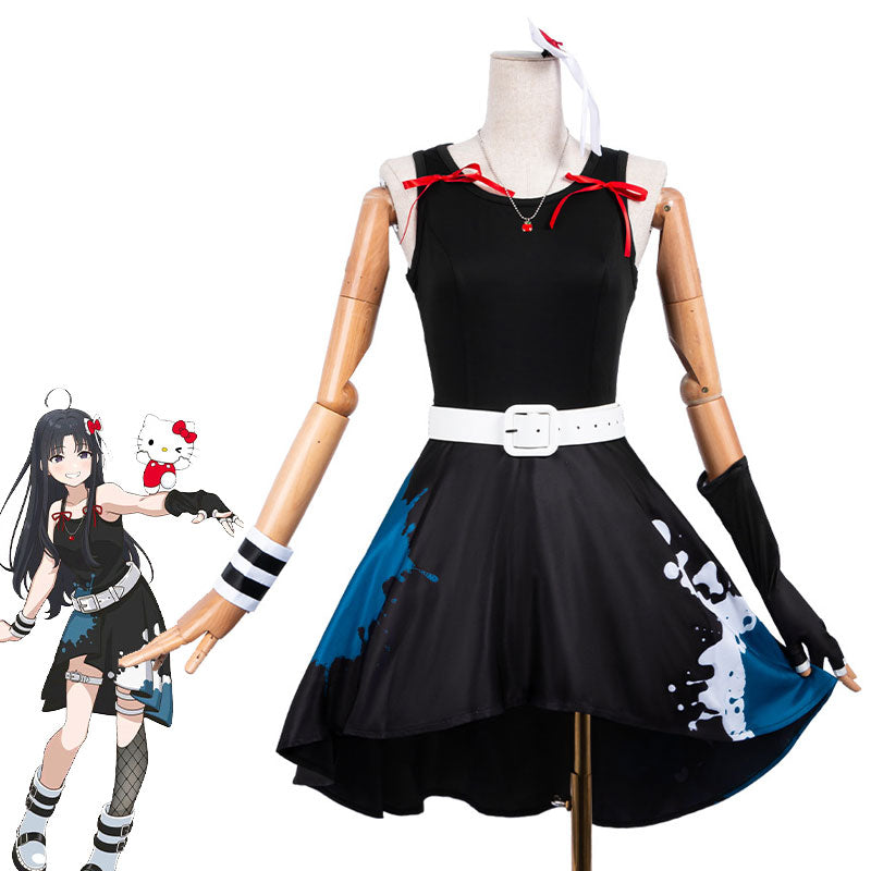 Girls Band Cry Awa Subaru Black Dress Cosplay Costumes