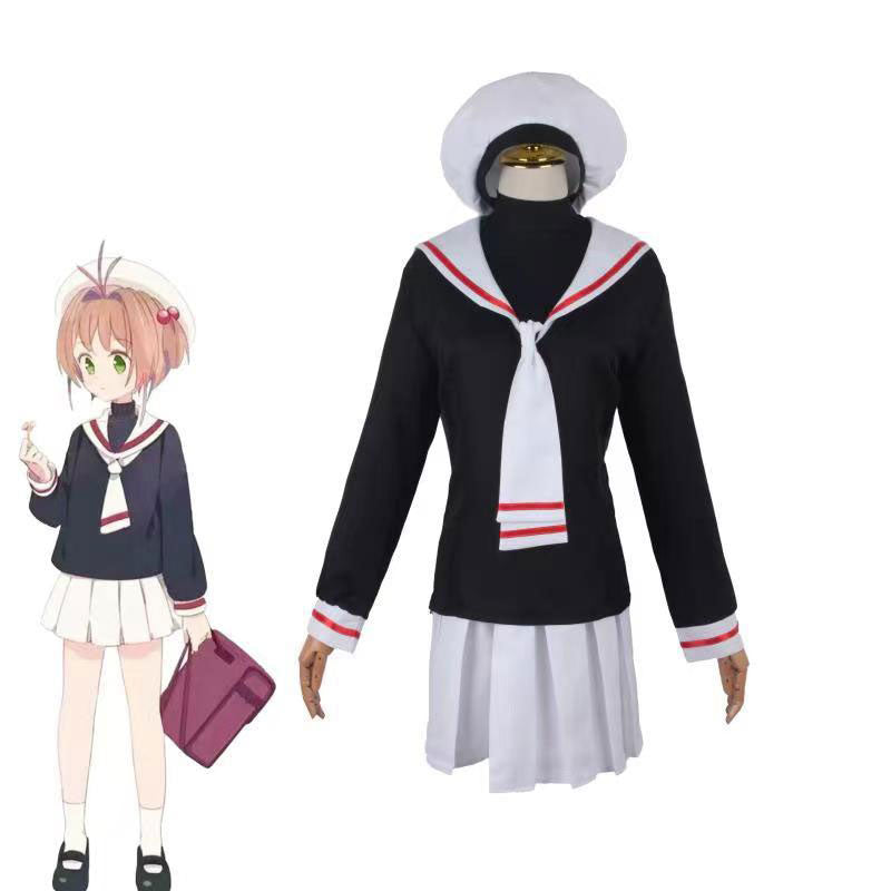 Anime Cardcaptor Sakura Sakura Kinomoto Uniform Cosplay Costumes