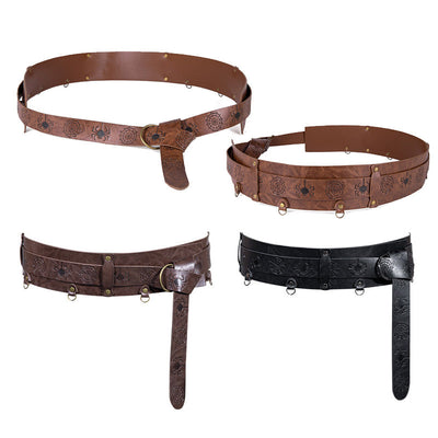 Medieval Viking Retro Renaissance Knight Leather Waistband Cosplay Props