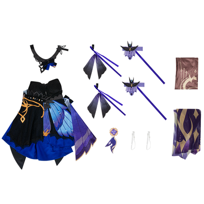Game Genshin Impact Opulent Splendor Keqing Cosplay Costumes