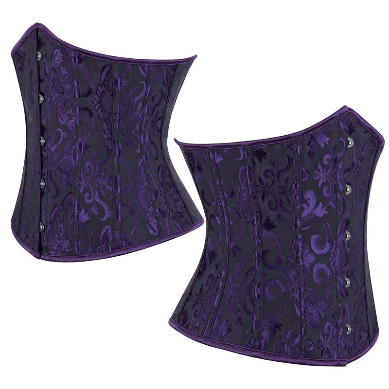 Corset Women‘s Brocade Underbust Boned Corsets Bustier Waist Trainer