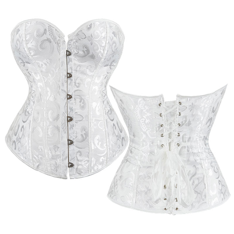 Court Style Bridal Corset Shaper Bust Lifting Waist Cinching Tight Bustier Camisole Tank Top Hourglass Shapewear
