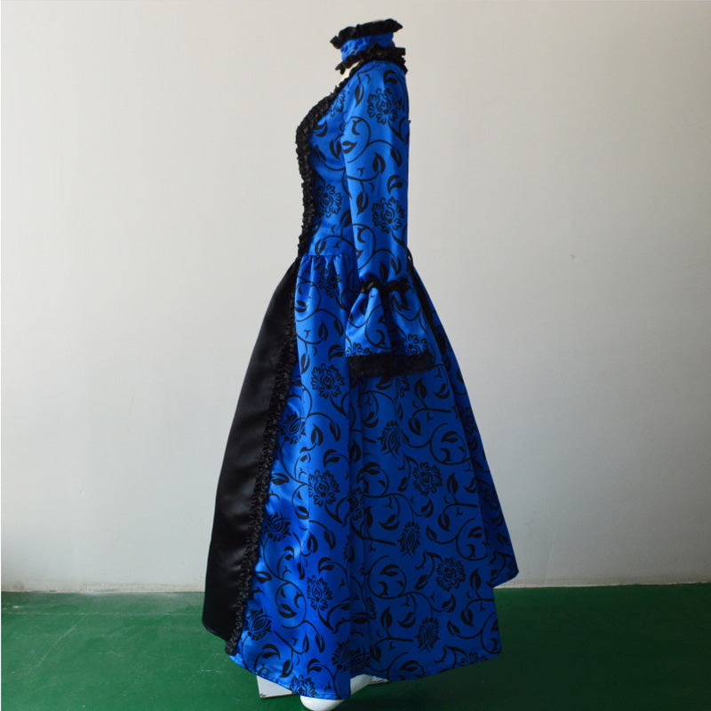 European Retro Victorian Court Style Women's Evening Dress Cosplay Costumes