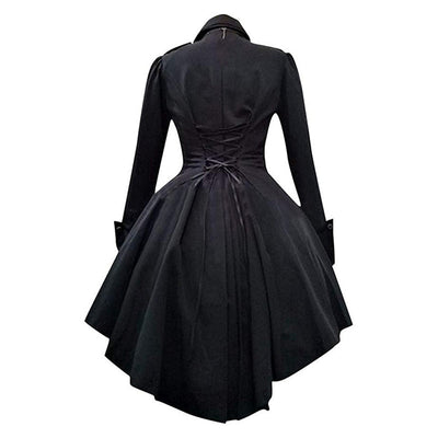 Steampunk Medieval Retro Renaissance Gothic Ruffle Dress Cosplay Costumes