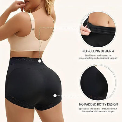 High Waisted Hip Lifting Tummy Control Non Slip Lace Safety Underwear Cosplay Costumes