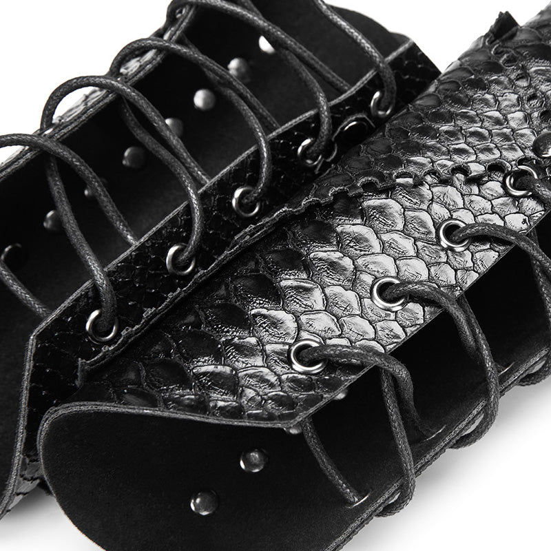 Steampunk Medieval Retro Snake Pattern Wristband Cosplay Props