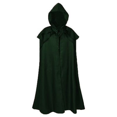 Medieval Retro Gothic Long Halloween Cape with Hood Cosplay Costumes