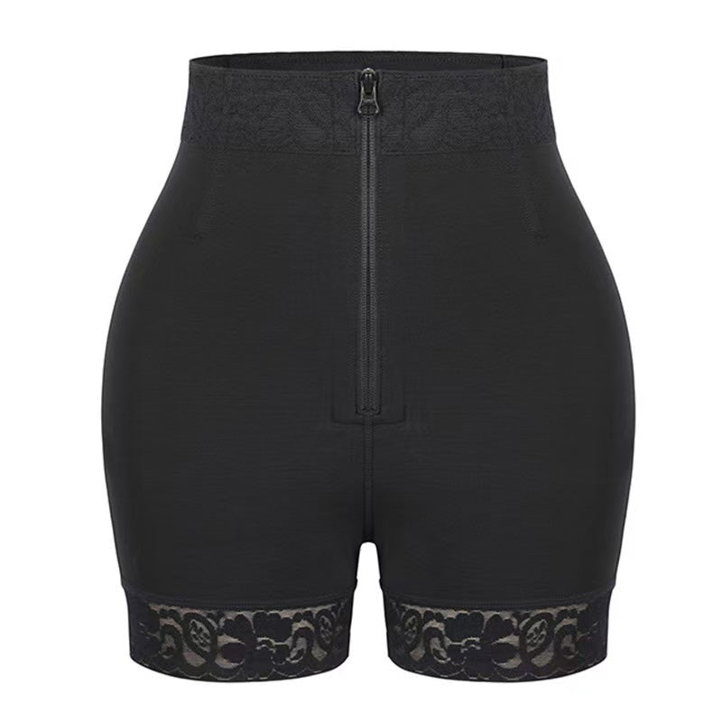 Zippered Body Shaping Waist-Slimming Hip-Lifting Tight-Fitting Safety Panties Cosplay Costumes