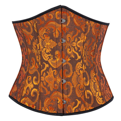 Corset Women‘s Brocade Underbust Boned Corsets Bustier Waist Trainer