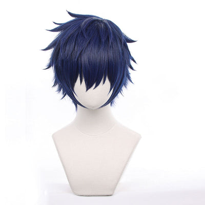 Anime Ensemble Stars!! Eden Eve Jun Sazanami Blue Cosplay Wigs