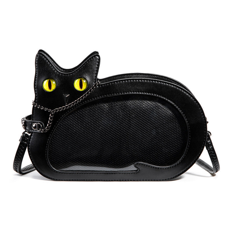 Retro Minimalist Cat Themed Casual Crossbody Bag Cosplay Props