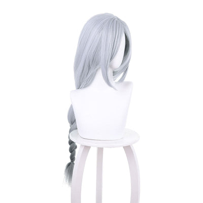 Game Genshin Impact Shenhe Long Grey Twist Braid Cosplay Wigs