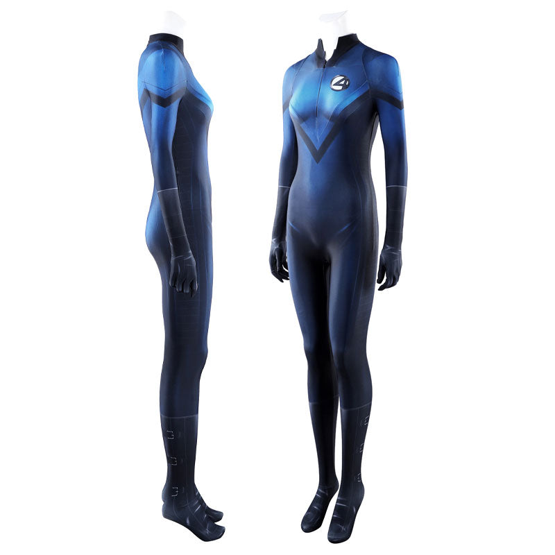The Fantastic Four 2005 Invisible Woman Jumpsuit Cosplay Costumes