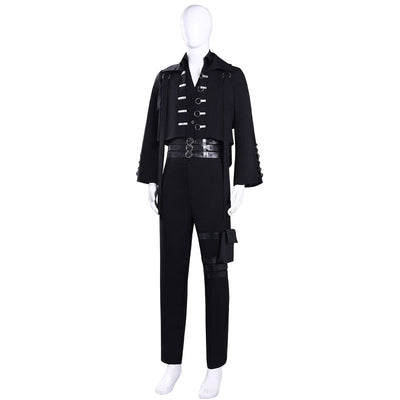 Tamon's B-Side Tamon Fukuharaa Black Vest Uniform Cosplay Costume