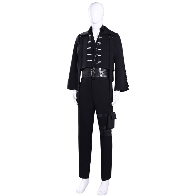 Tamon's B-Side Tamon Fukuharaa Black Vest Uniform Cosplay Costume
