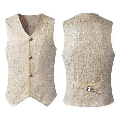 Medieval Retro Men's Short Vest Halloween Cosplay Costumes