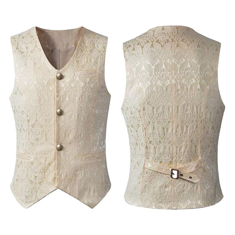 Medieval Retro Men's Short Vest Halloween Cosplay Costumes