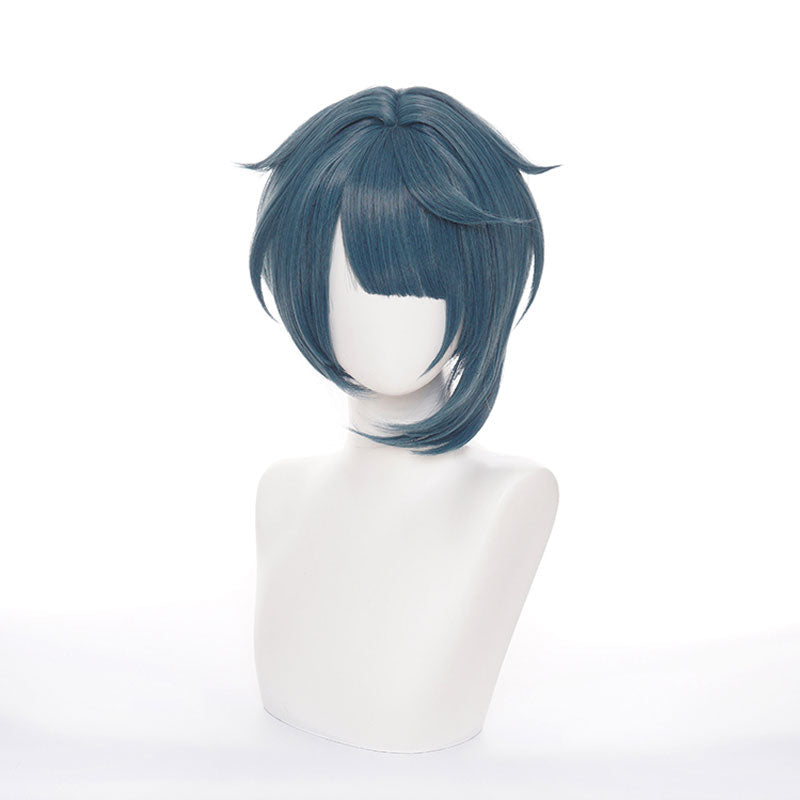 Game Genshin Impact Xingqiu Navy Blue Cosplay Wigs