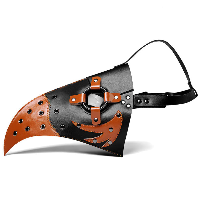 Steampunk European Plague Raven Doctor Color Block Mask Cosplay Props