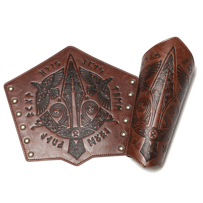 Steampunk Retro Embossed Knight Wristbands Cosplay Props