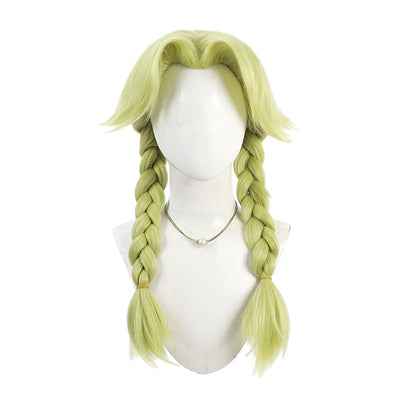 Dr.stone Nikki Hanada Double Braids Cosplay Wigs