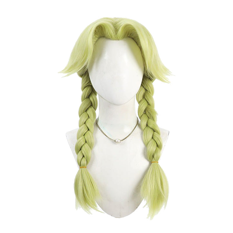 Dr.stone Nikki Hanada Double Braids Cosplay Wigs