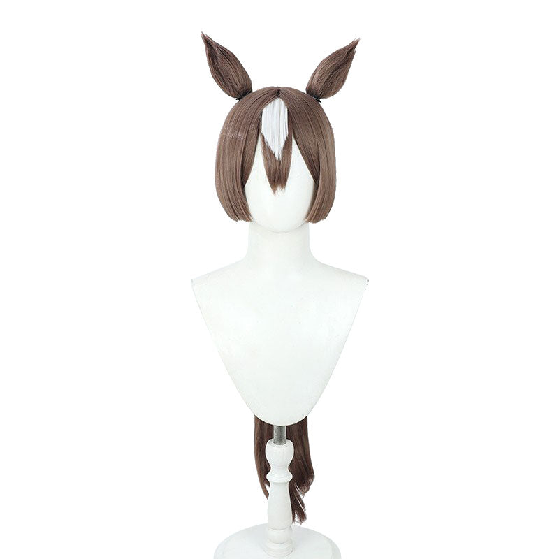 Uma Musume Pretty Derby Satono Diamond Brown Cosplay Wig With Ear Props