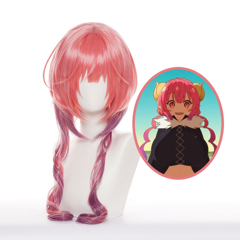 Miss Kobayashi's Dragon Maid Ilulu Pink Gradient Purple Cosplay Wigs