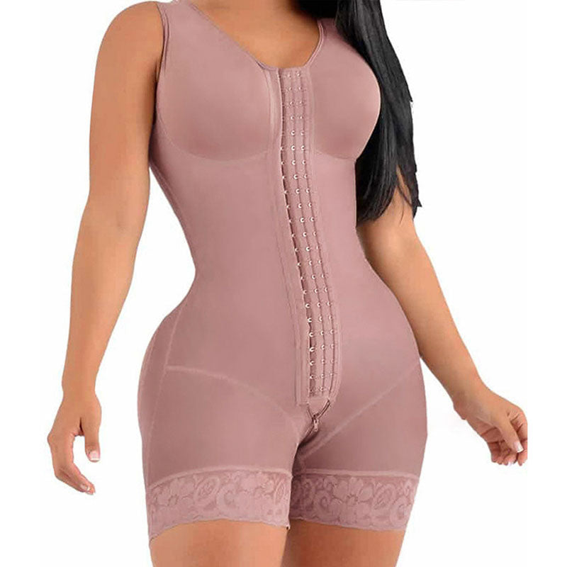 Fajas Colombianas Moldeadoras Postpartum Shapewear Tummy Control for Women Butt Lifter Body Shaper with Zipper Crotch