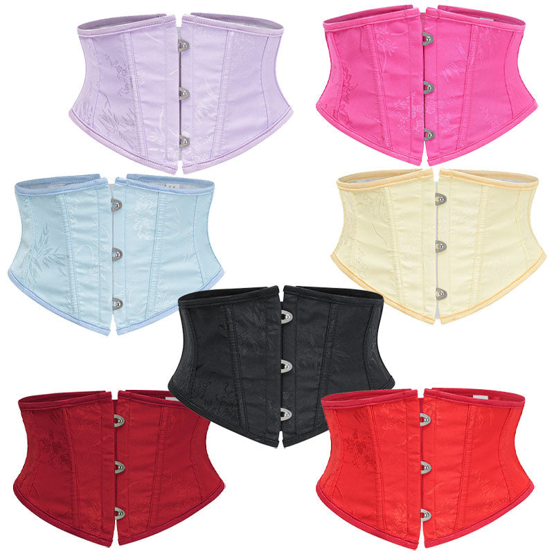 Womens Waist Trainer Cincher Heavy Duty Steel Boned Underbust Waspie Corset
