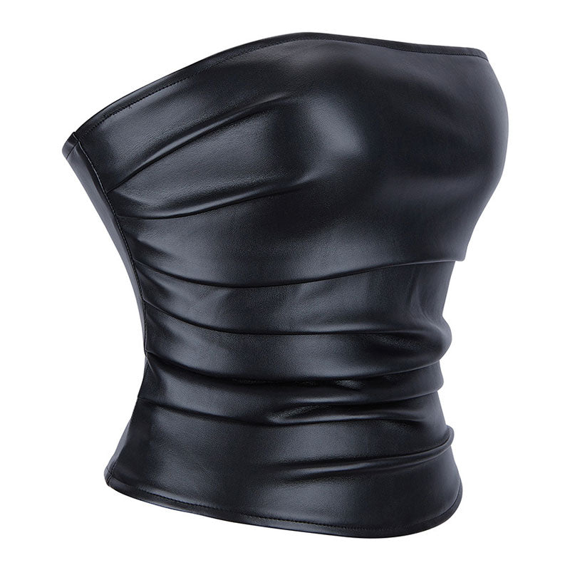 Women's Sexy Corset Tube Top Summer Lace-Up Backless Going Out Double Lined Cropped Tank Tops