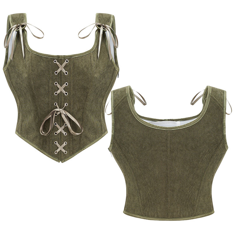 Women Renaissance Bustier Corset Tops Vintage Lace up Floral Jacquard Bodice Push Up Shapewear Crop Top