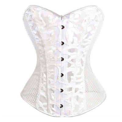 Black Underbust Corset Waist Cincher Mesh Lace Up Boned Corset Top Gothic Steampunk Renaissance Sheer Corset Women Waist Belt