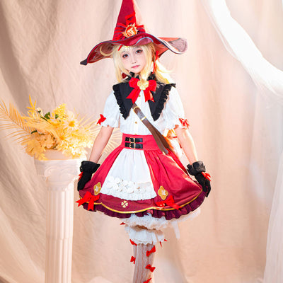 Genshin Impact Klee Blossoming Starlight Kids Cosplay Costumes