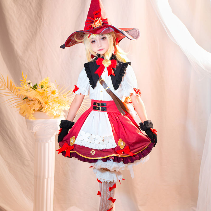 Genshin Impact Klee Blossoming Starlight Kids Cosplay Costumes