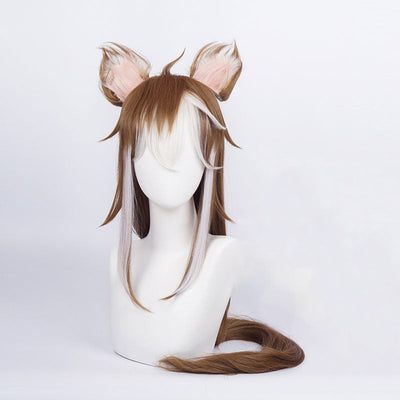 Game Genshin Impact Miss Hina Inugami Cosplay Wigs With Ears