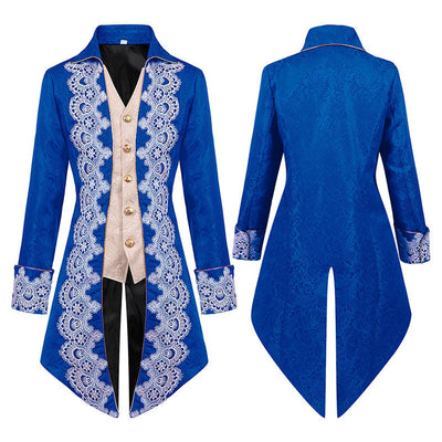 Mens Steampunk Medieval Jacket Gothic Victorian Frock Coat Cosplay Costumes