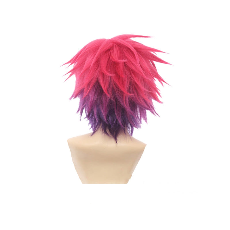 Anime No Game No Life Sora Short Red Fade Purple Cosplay Wigs