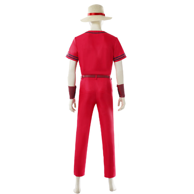 One Piece Live Action Season 2 D. Luffy Red Cosplay Costume