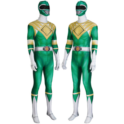 Mighty Morphin Power Rangers Yamato Tribe Knight Burai Dragon Ranger Green Ranger Cosplay Costumes