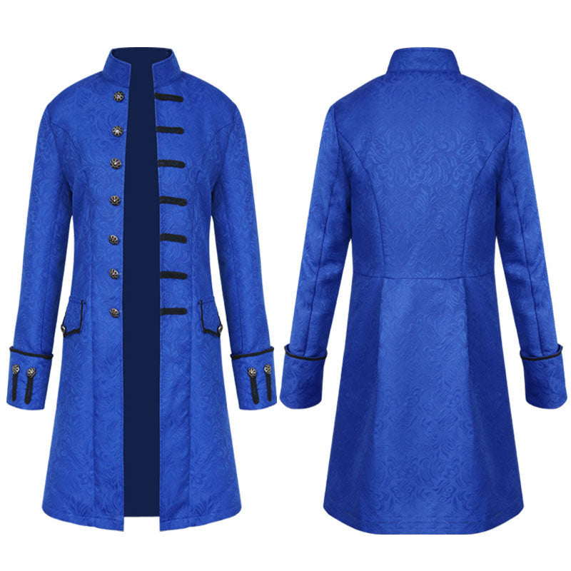 European Style Fashion Steampunk Retro Men's Stand Collar Uniform Cosplay Costumes