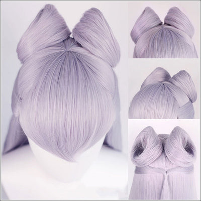 Game LOL KDA The Baddest Evelynn 80cm Long Light Purple Cosplay Wigs