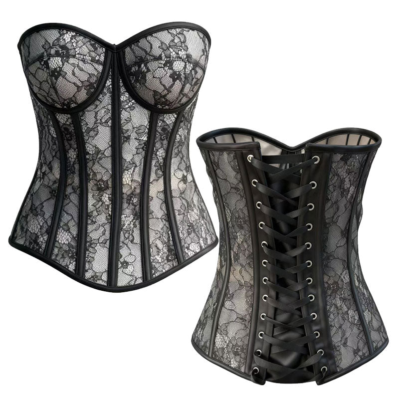 Sexy Cutout Lace Slim-Fit Strapless Corset