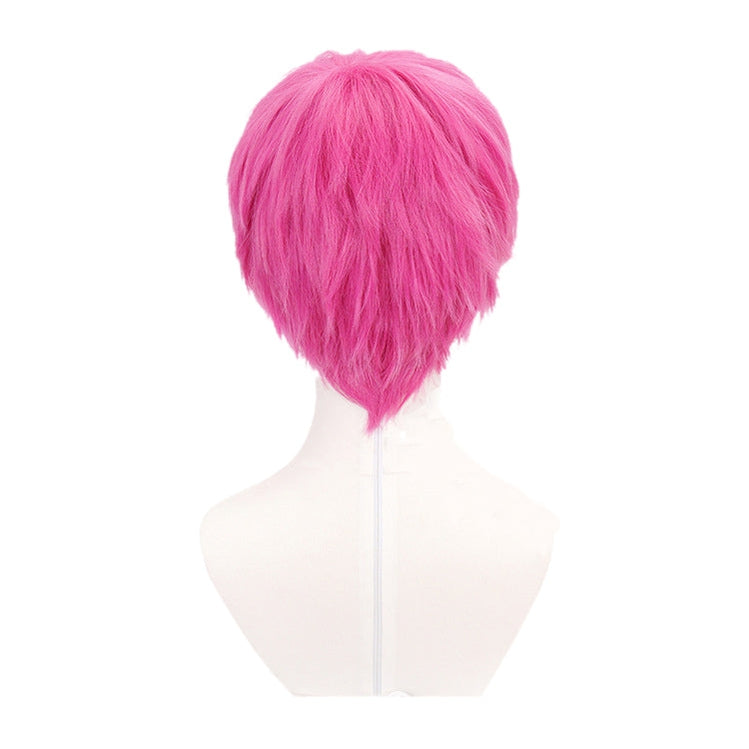 Anime The Disastrous Life of Saiki K. Saiki Kusuo Short Pink Cosplay Wigs
